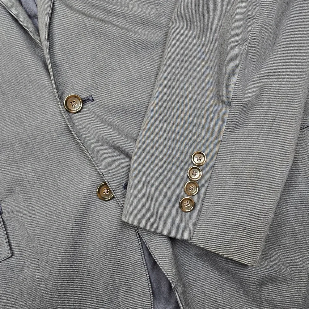 J. Crew Cotton Sport Coat Mens‎ XL Grey Stripe Ludlow Blazer